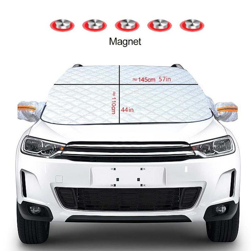 Winter Windshield Snow Cover, Automatic Visor, Frost Protective Sunscreen Anti-ice Front Windshield Cover 8