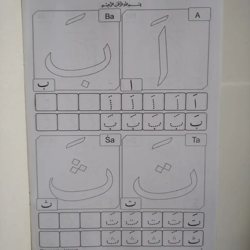Buku Mewarnai dan Menulis Huruf Hijaiyah dan Angka Arab SANDRO 5