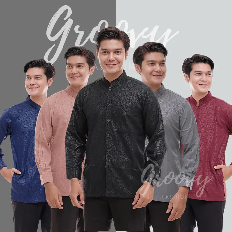 KOKO SULTAN EMBOS KEMKO SULTAN KOKO WANGKI MOTIF SULTAN TERLARIS kancing katun Muslim Baju Pria Dewasa 0