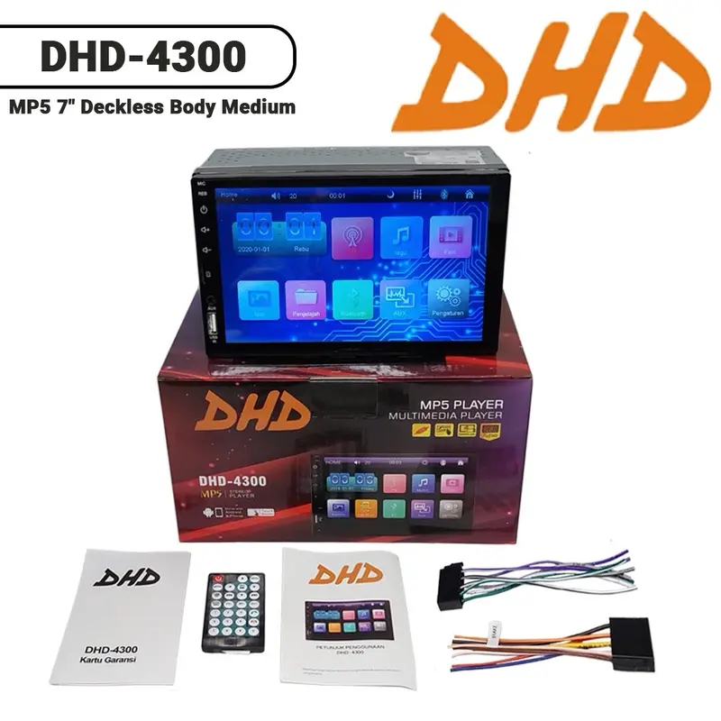HEADUNIT MP5 7 INCH DEKLESS MIRRORLINK BLUTUT USB DECKLESS DOUBLE DIN  BODY MEDIUM 0