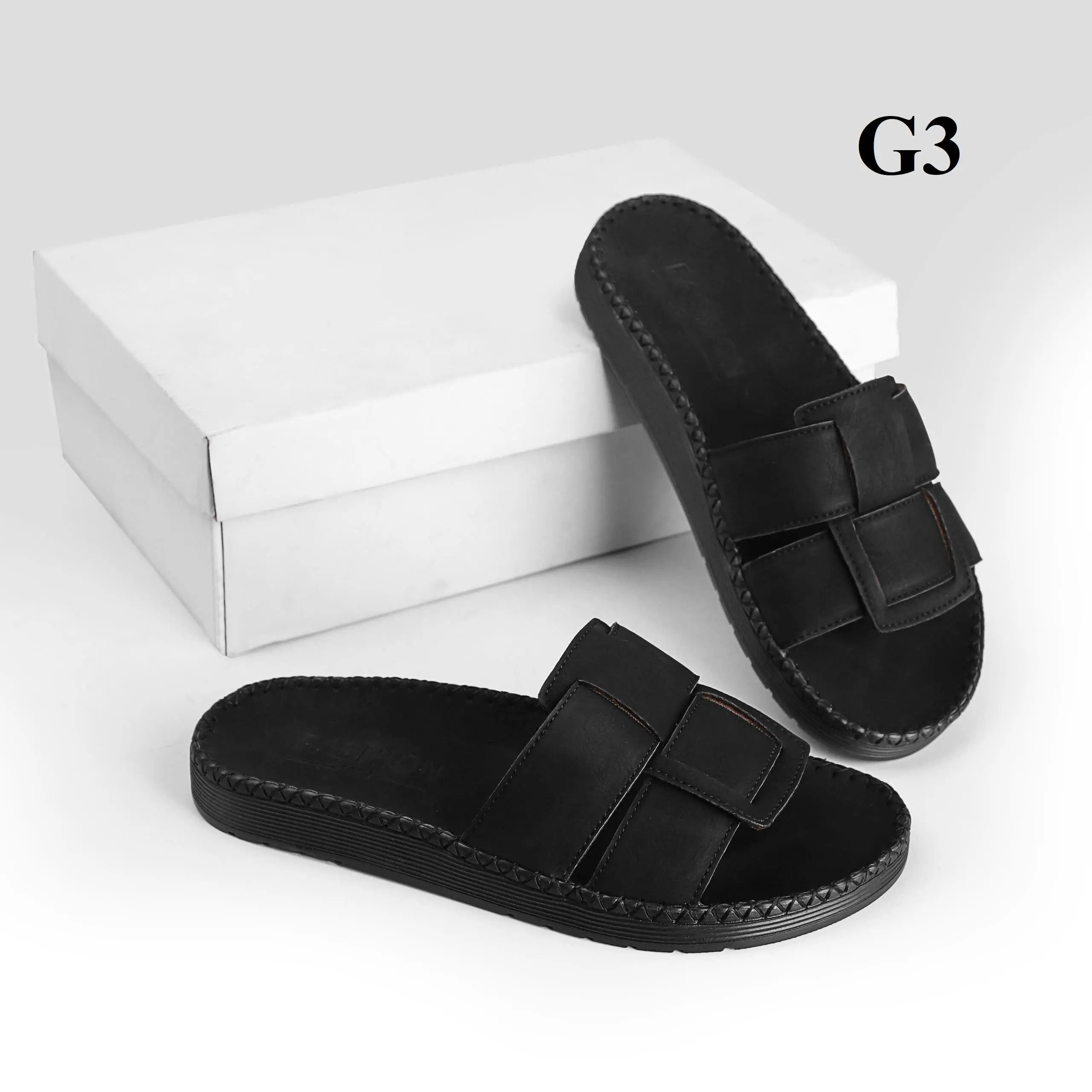 [MỞ BÁN LẤY LƯỢT BÁN] dép quai ngang da sáp nam Fashion, kiểu dáng trẻ trung, đế đúc liền khâu chỉ toàn bộ chắc chắn G3