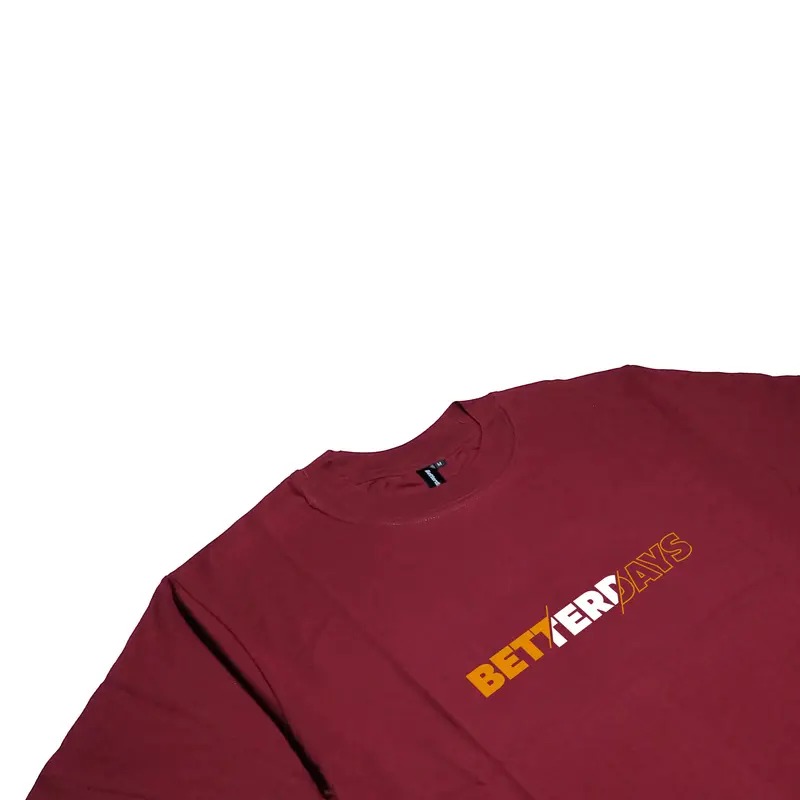 Betterdays T-shirt SLICER Basic Combed Kaos Sablon Katun Pria Hitam Polos Baju 5