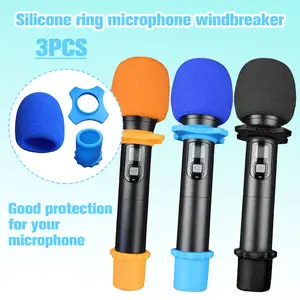 1 Set Busa Mic Karaoke / Busa Microphone Foam Cover Karaoke Wireless / Sarung mikrofon /Ring Karet /Set Ring/Cover Mic