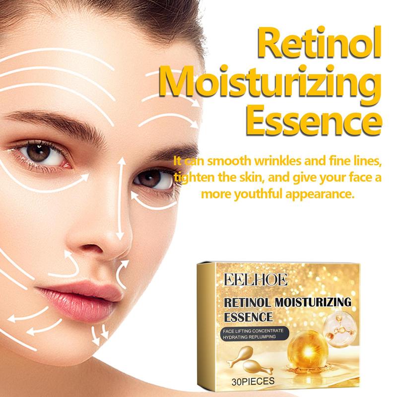 Retinol Face Capsule Serum, 1 Box/2 Boxes Moisturizing & Firming Facial Essence, Hydrating Facial Serum, Face Skin Product for Women & Men 4