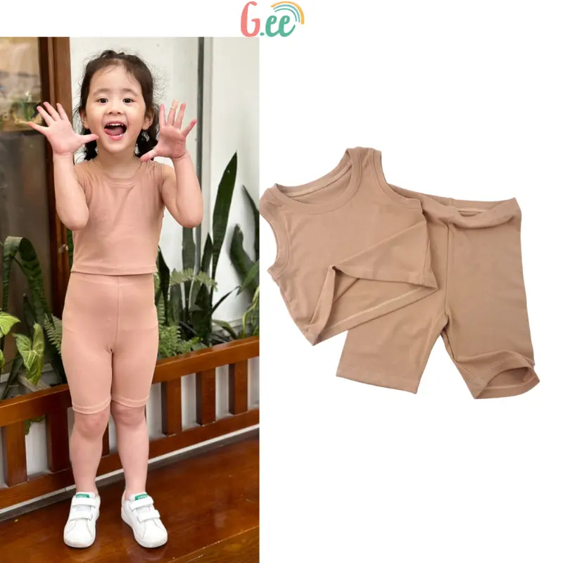 Quần legging đùi bé gái vải gỗ sồi, siêu mềm mại, co dãn thoải mái cho bé 10-50kg 7