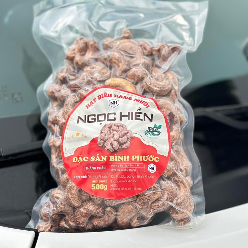  HẠT ĐIỀU RANG MUỐI 500GR TÚI HÚT CHÂN KHÔNG 