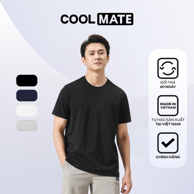 Áo thun nam Cotton Compact trơn phiên bản Premium chống nhăn - Coolmate