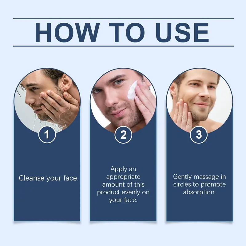 Men's Facial Moisturizing Cream, Hydrating Face Cream, Moisturizing Face Cream, Face Lotion for Men, Skin Care Product for Men 8