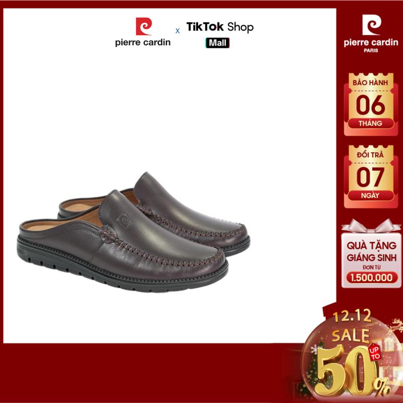   NEW COLLECTIONE  Giày Sapo sục hở gót nam Logo kim loại Pierre Cardin - PCMFWL 815 