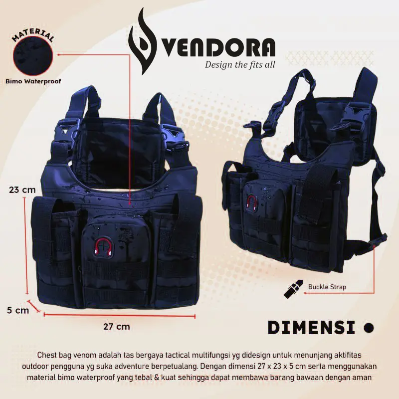 Chestbag Tas Dada Tas Bahu Selempang Pria Wanita Waterproof
