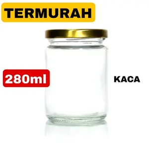 TOPLES JAR KACA 280ML Wadah Toples Kaca Jar Kaca Penyimpanan Kaca Gelas Jar Toples Jar