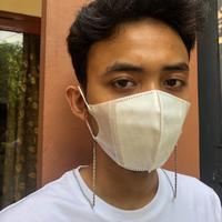 Gambar Zafa Strap Kalung Masker Pria Wanita Titanium Anti Karat Gold Silver - Strap Cuba - Black, 61cm dari Zafa Aksesoris Kota Depok 3 Tokopedia