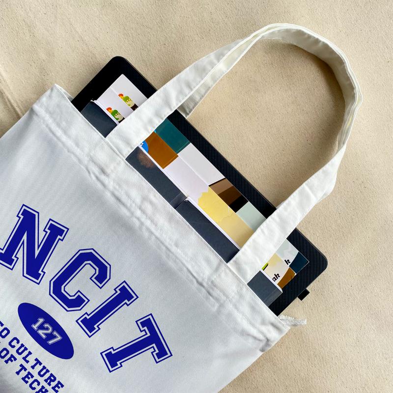 Tote Bag Kanvas Aesthetic Kekinian Totebag Kanvas Landscape Muat Laptop Penutup Resleting 3