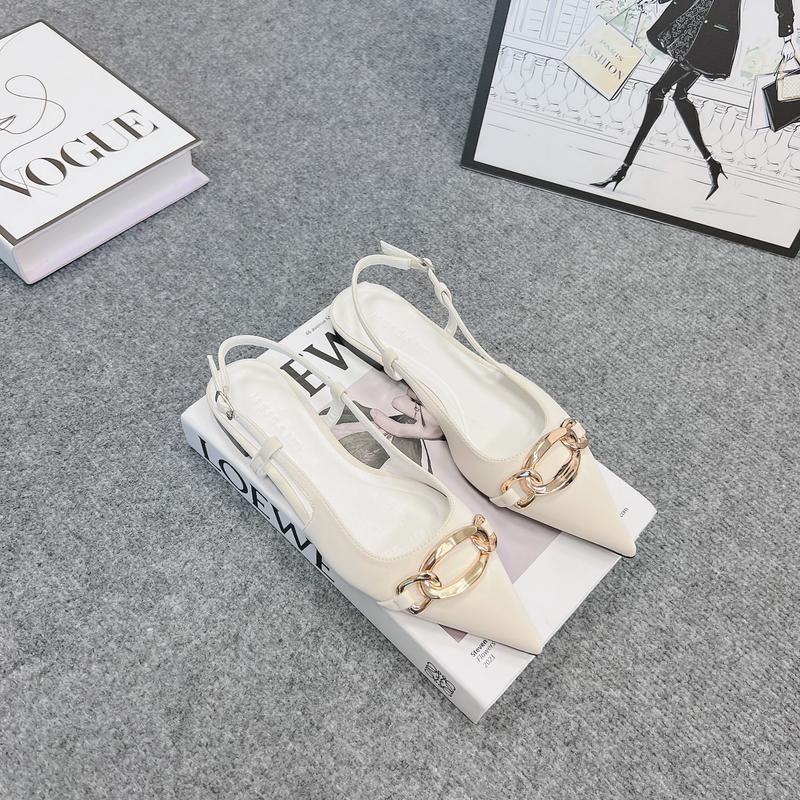 Sục Bệt Nữ Cao Cấp Hậu Chun Mũi Nhọn Phối Mắt Xích D26 Shoes DéP GiàY