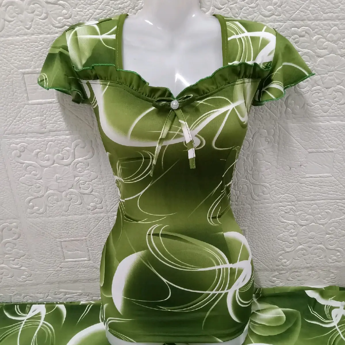 Đồ bộ mặc nhà nữ thun aty, áo thiết kế kiểu tay cánh tiên quần dài ống ôm, size 12345 -  Women