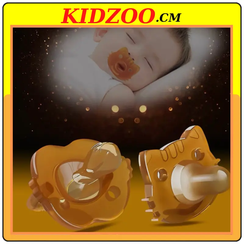 Ti giả cho bé kidzoo.cm ngày và đêm bằng silicone từ 0 - 24m Cao Su 0