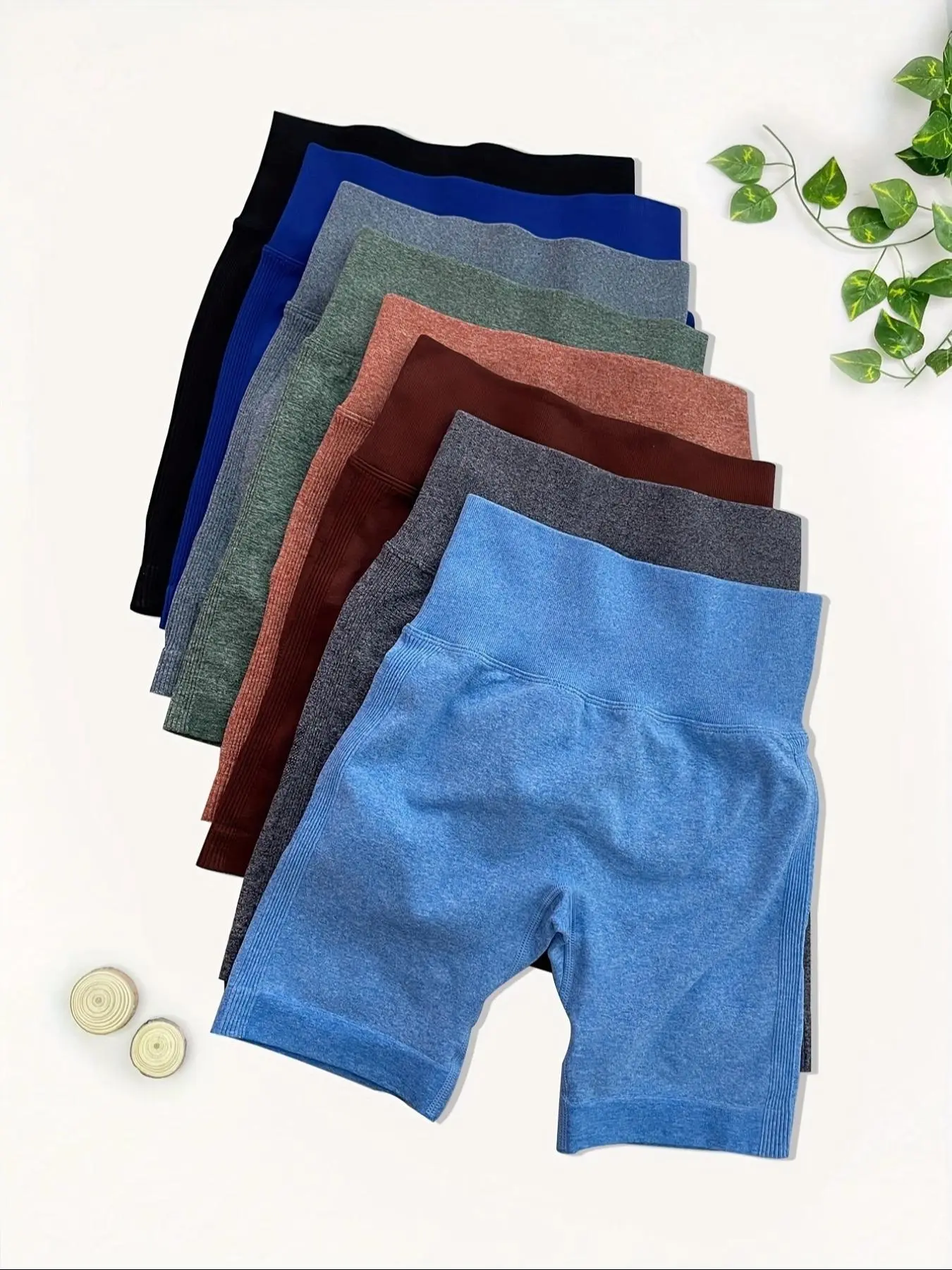 Women's Solid Color High Waist Gym Shorts, Breathable Comfortable Seamless High Stretch Yoga Shorts, Ladies Sportswear for Indoor Outdoor Wear