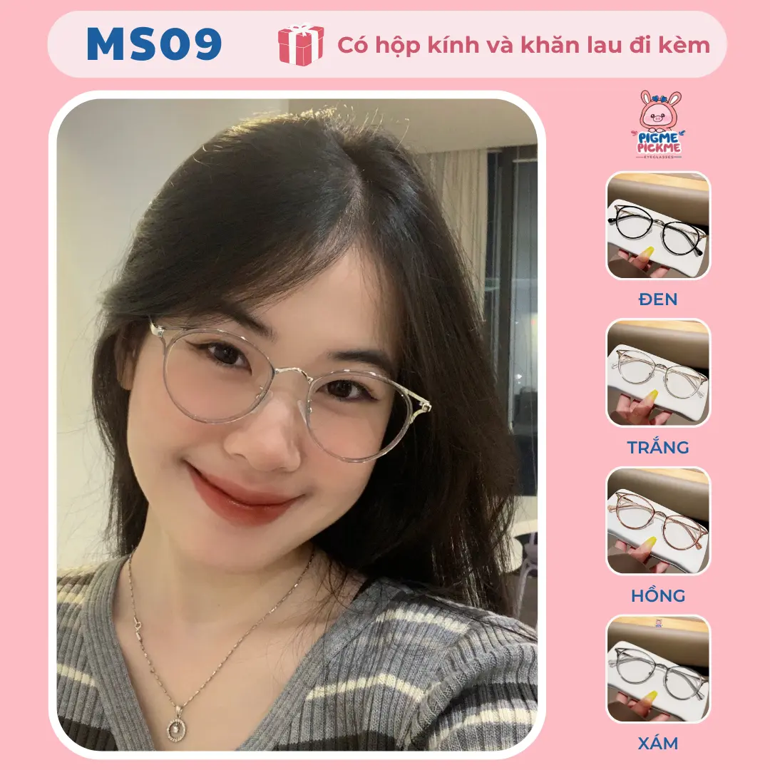 Gọng Nhựa Mắt Mèo, Dễ Thương Và Hợp Xu hướng Cho Nữ, Lõi Kim Loại, Dễ Đeo, ms09, JIU2PAI