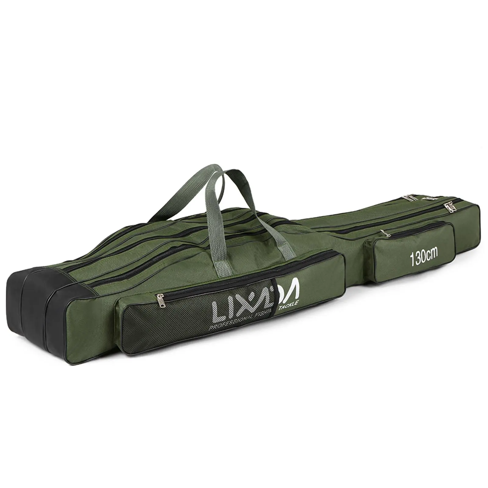 3 Layers Fishing Bag, Portable Large Capacity Folding Fishing Rod Reel Tackle Tool Carry Case, Travel Bag for Outdoor Fishing