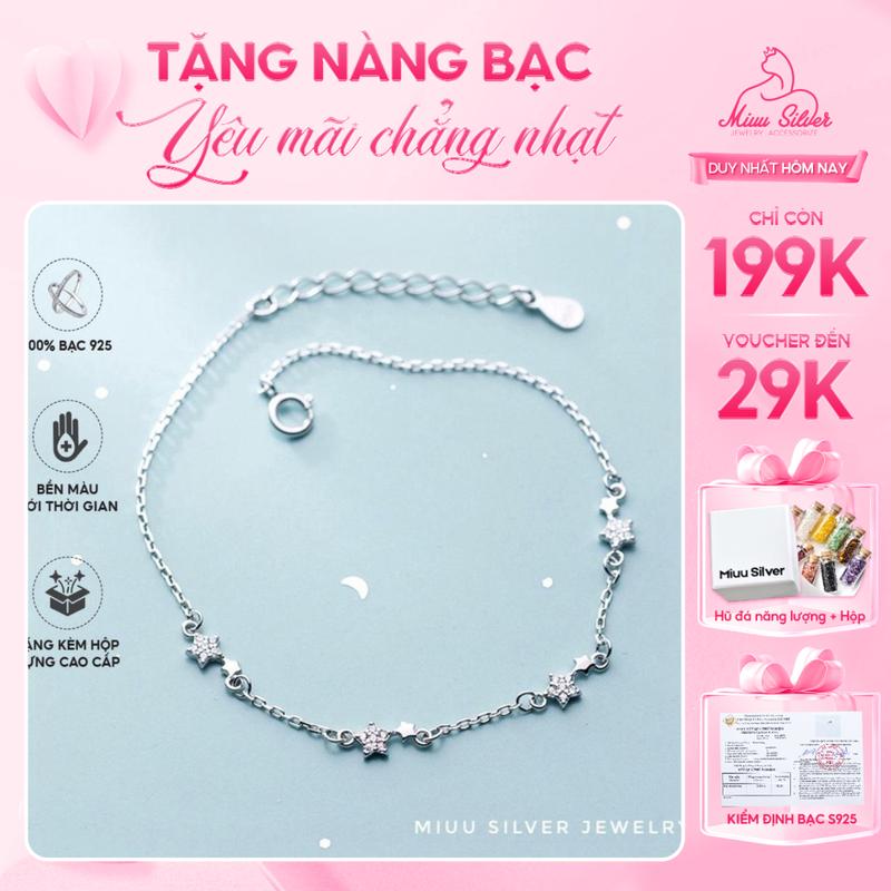 [Tặng 1 hũ đá phong thuỷ] Lắc tay bạc 925 Comedy Bracelet Miuu Silver
