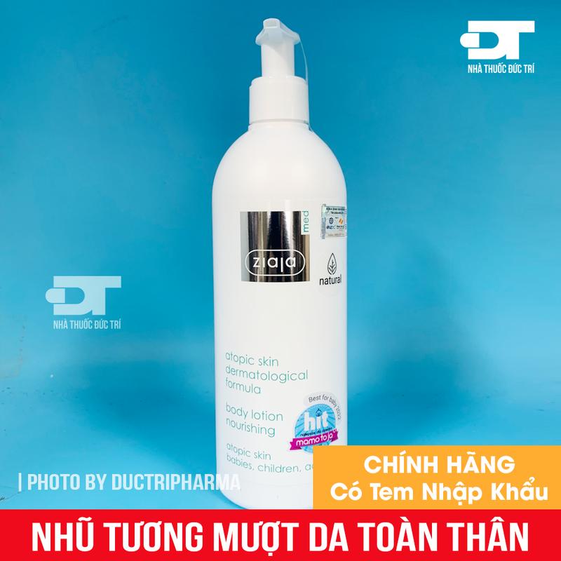   CHÍNH HÃNG  Nhũ Tương Mượt Da Toàn Thân 1% Urê - Ziaja Med Atopic Skin Dermatological Formula Body Lotion Nourishing 