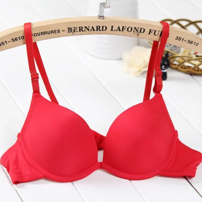Product Introduction of Young Girl super push up Bra Student Underwear Small chest lingerine Young Girl Student bra full of pure cotton thin cup 14