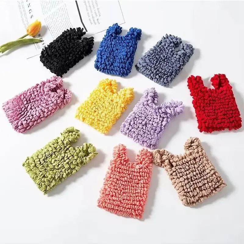 Expandable Magic Bag High Aesthetic Eco-friendly Handbag Extra Large Bubble Bag Large Capacity Pleated Bag Portable Shopping Bag-B1054