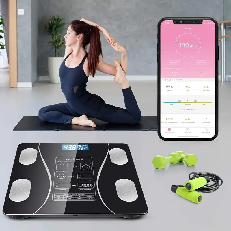 Smart Wireless Digital Body Scale without Batteries, High Precision Digital Body Fat Scale, Household Digital Body Fat Scale Fitness Equipment 5