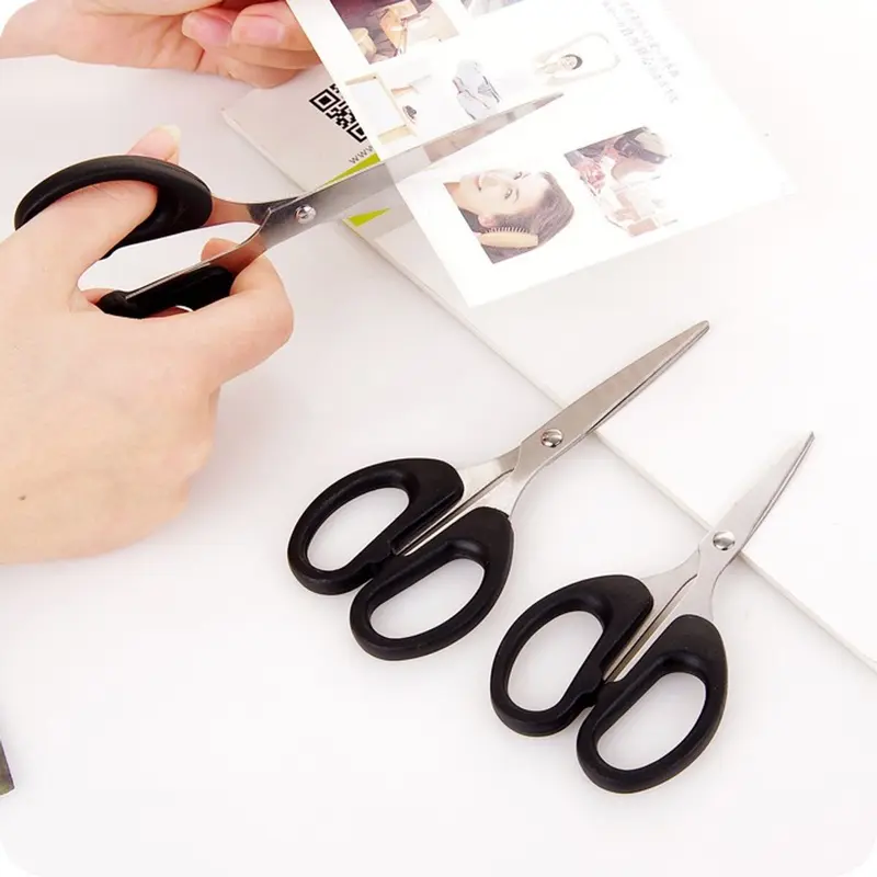Kéo Cắt Văn Phòng Lưỡi Thép Không Gỉ Kéo Cắt Giấy Thủ Công Hàng Cao Cấp Đồ Dùng Học Tập 2