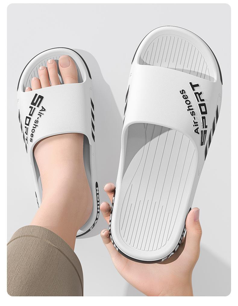 Product Introduction of Deodorant Slippers Men's Summer plus Size 2024 New Indoor Home Sandals Widened Non-Slip Sports Men's Shoes Wholesale 11