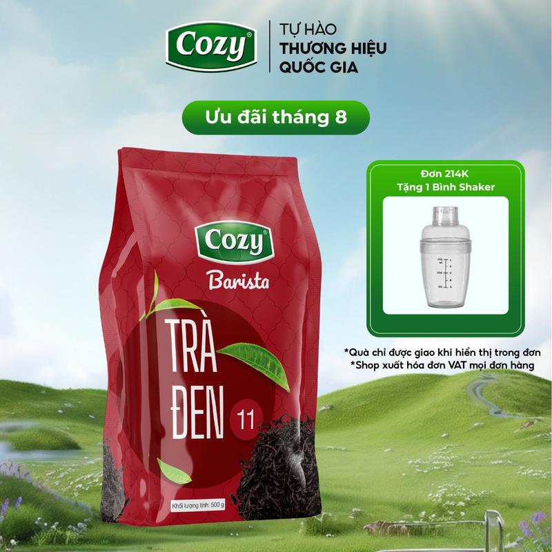 Trà Đen Cao Cấp  Cozy Barista 500g, Trà Đen Cao Cấp Lên Men Từ Lá Trà Shan Tuyết Cổ Thụ, Vị Trà Đậm Pha Trà Sữa, Trà Trái Cây
