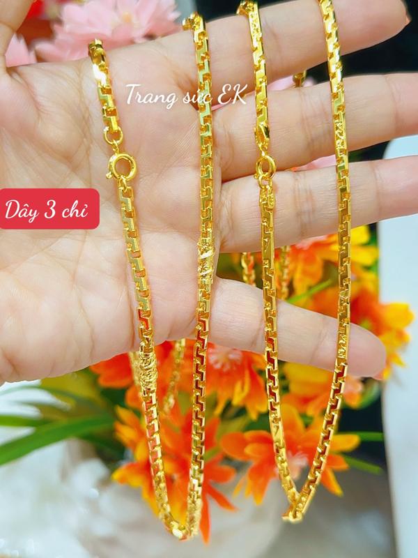 Dây chuyền nam nữ 3 chỉ  mạ 18.k cao cấp JK02