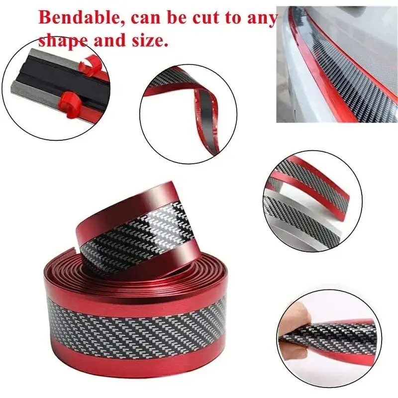 Nẹp cao su vân Carbon dán chống trầy xước xe, bậc bước chân Ô tô xe hơi, Rộng 5cm dài 1m Nhãn Dán Decal 7