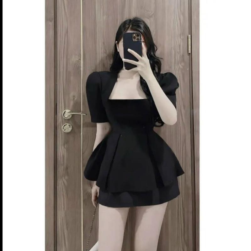 Set Áo Tay Ngắn Và Chân Váy Thời Trang Nữ - Set Bộ