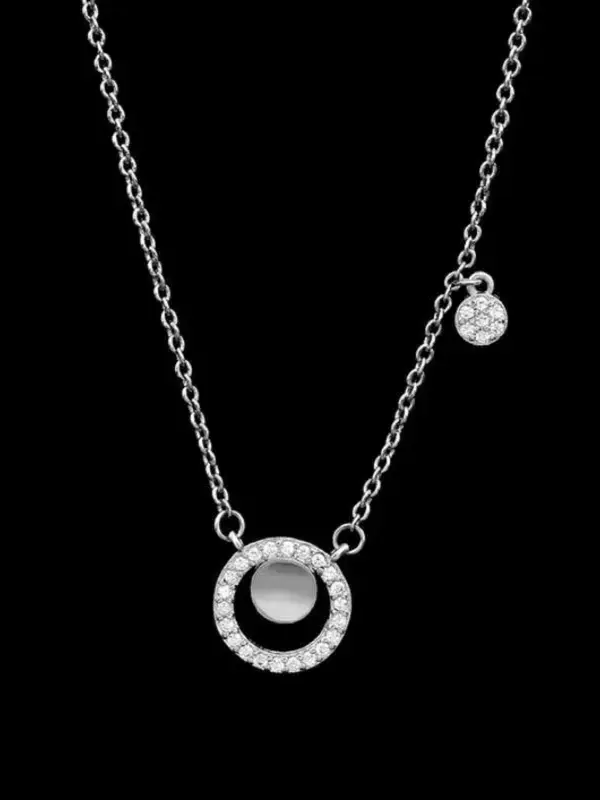 Rhinestone Decorated Pendant Necklace, Fashion Jewelry for Party, Daily Clothing Decor, Trendy All-match & Exquisite Jewelry for Birthday Gift 5