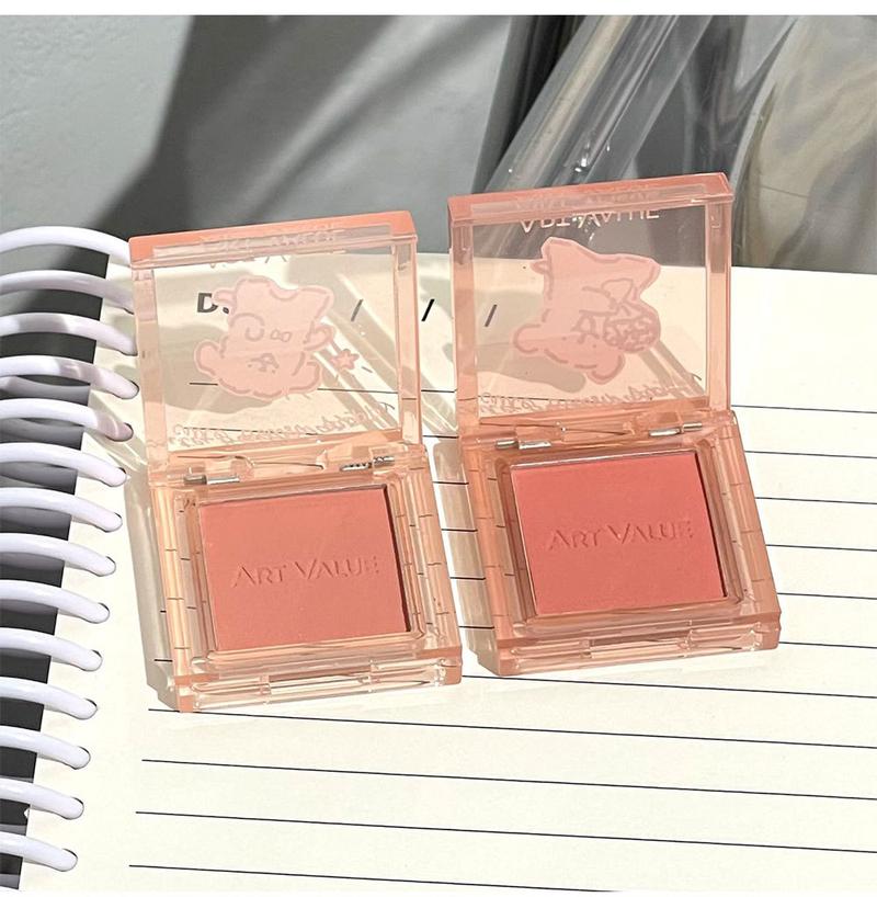 Product Introduction of Cute Dog Repair Monochrome Blush Natural Matte Repair Tender Girl Versatile Low Saturation Vitality Blush Mud Rouge Makeup 6