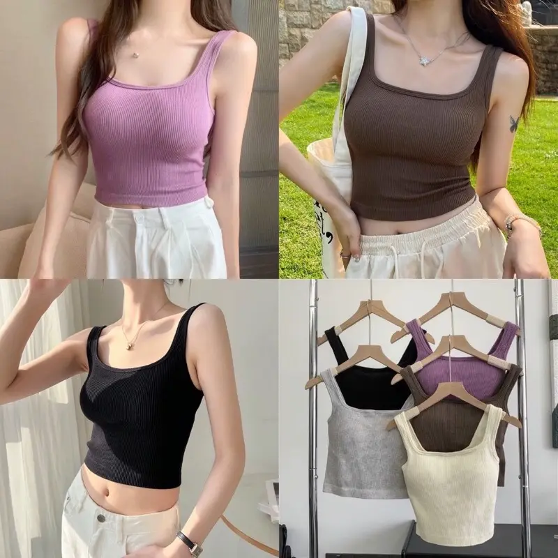 Áo Bra Thun Tăm Dáng Lửng Có Đệm Ngực Thời Trang CC Lady 3193