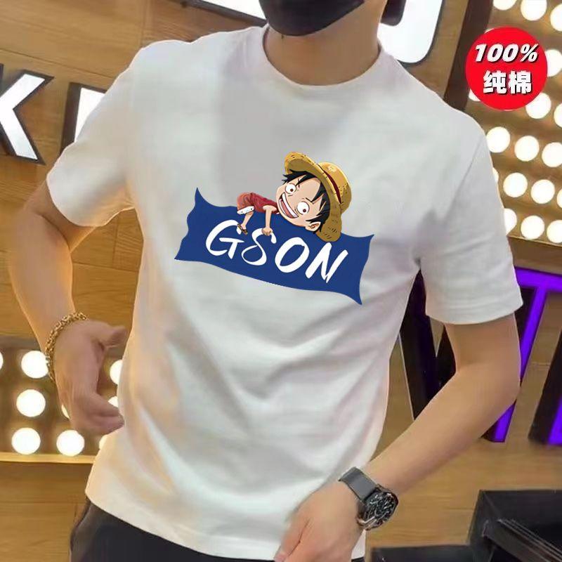 Product Introduction of Pure Cotton Short Sleeve T-Shirt for Men, Summer New Trendy High-End Half Sleeve Versatile Loose Plus Size Fashion Breathable Shirt for Women 32