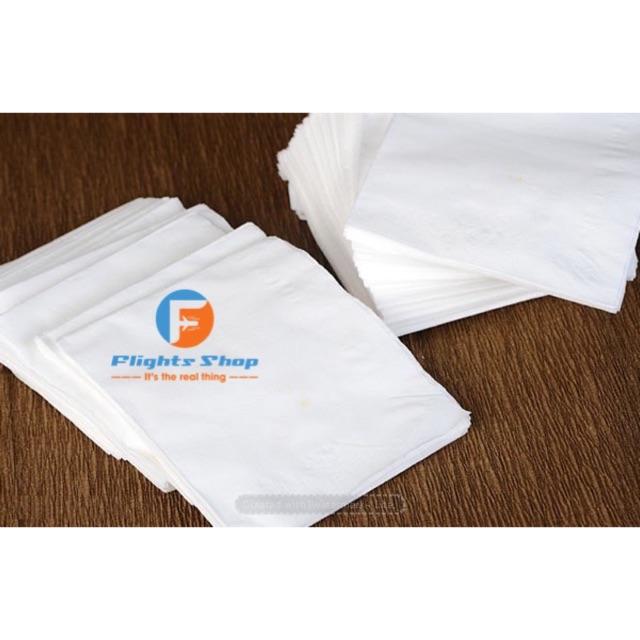 Combo 01kg khăn giấy vuông hàng không size nhỏ 12 x 12 cm  Flights Shop 0