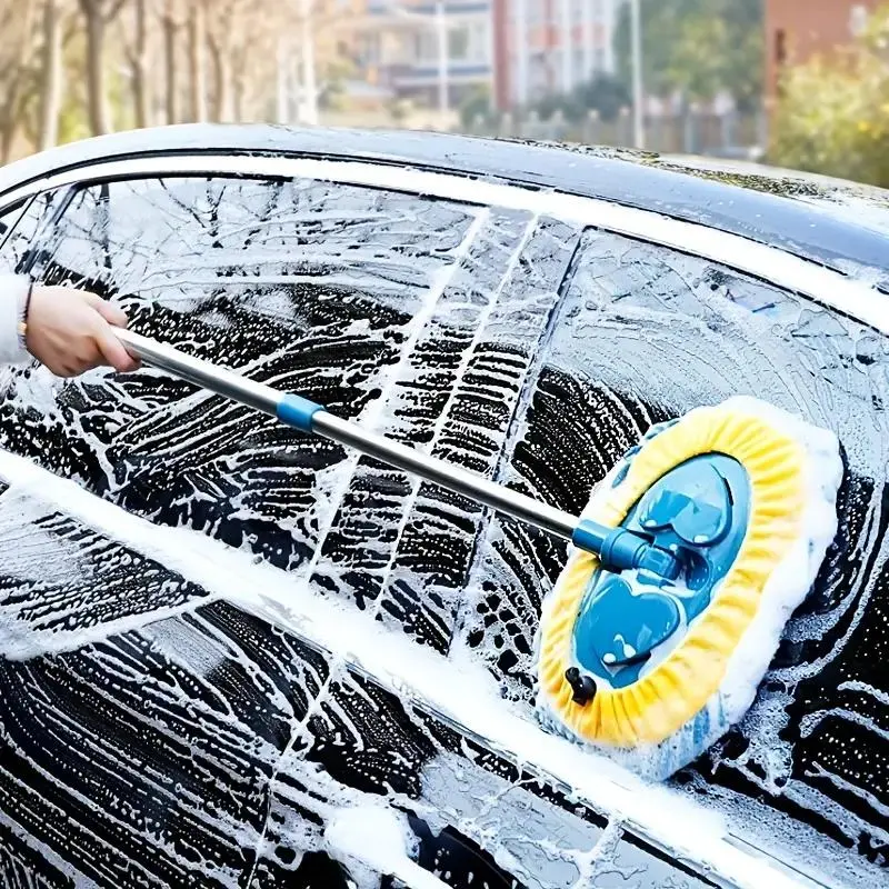 Car Washing Brush, Long Handle Car Washing Brush, Retractable Car Washing Brush Suitable for Car Washing, Cleaning, Scrubbing 4