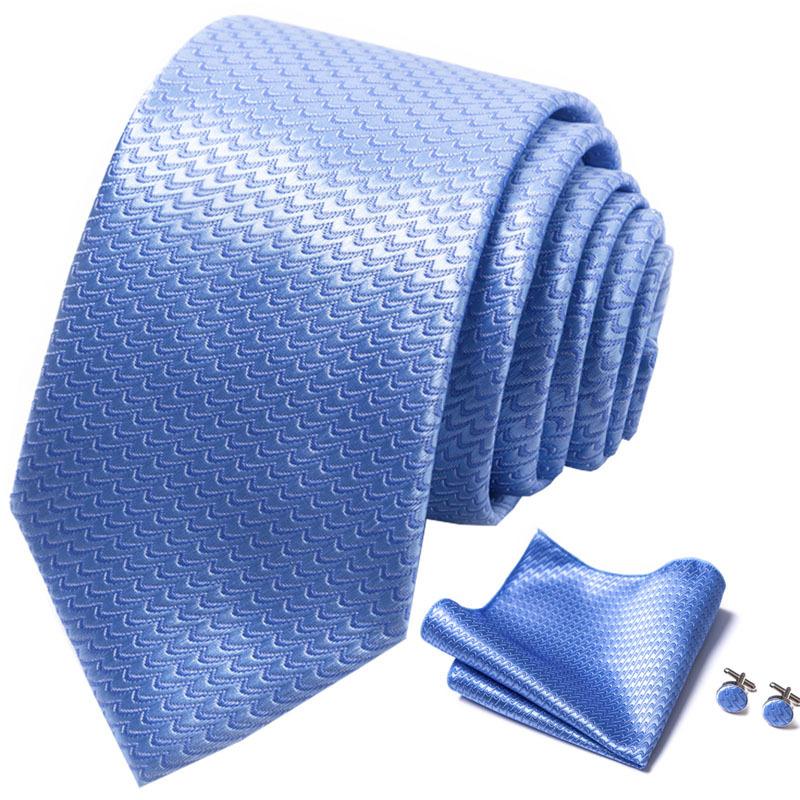 Product Introduction of Bộ Khuy Măng Sét Khăn Tay Bỏ Túi Cà Vạt, 3 Cái / bộ, Bao Gồm 1 Cà Vạt, 1 Khăn Tay Và 1 Cặp Khuy Măng Sét, Thích Hợp Cho Áo Sơ Mi Công Sở Trang Trọng, Tiệc Cưới Và Các Dịp Trang Trọng Khác, Quà Tặng Phụ Kiện Nam 16