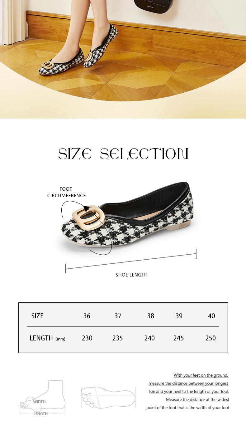 Product Introduction of Paris Zoey Giày nữ búp bê nữ màu đen và trắng Vintage thanh lịch nữ giày Đơn giản Shoes 23