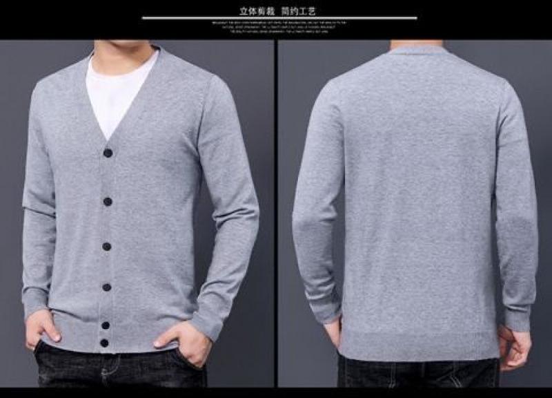 Product Introduction of Áo Khoác Cardigan Len Dệt Kim, Hàng Mới Về, Thích Hợp Cho Mùa Xuân Và Mùa Thu, Phong Cách Thường Ngày Màu Trơn Áo Len Mỏng Cho Nam, Thích Hợp Cho Nam Trung Niên Menswear 16