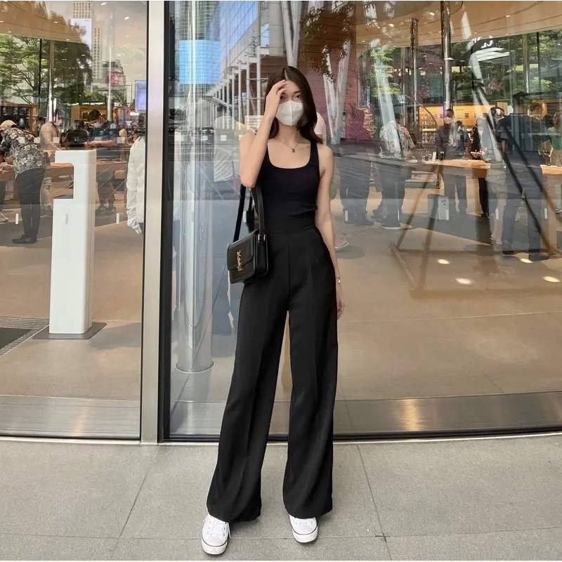 Quần Tây Ống Suông Big size Nữ Dáng Dài Khóa Hông Gen Eo Ôm body tôn dáng 95-98cm. 6