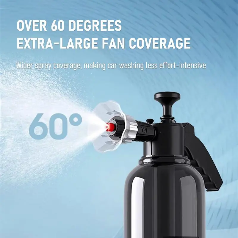 Hand Pump Foam Sprayer, 2l Pneumatic Washer, Easy Car Wash Foam Snow Foam High Pressure Car Wash Spray Bottle for Car Home Cleaning 3