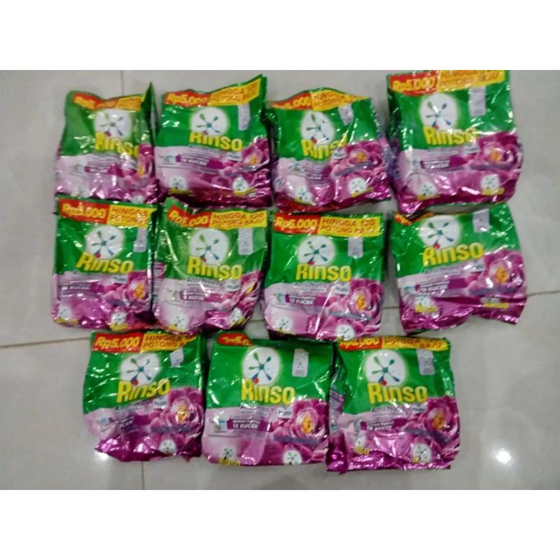 Paket Hemat 7 pcs Detergen Rinso Bubuk 5000an 195gr 6