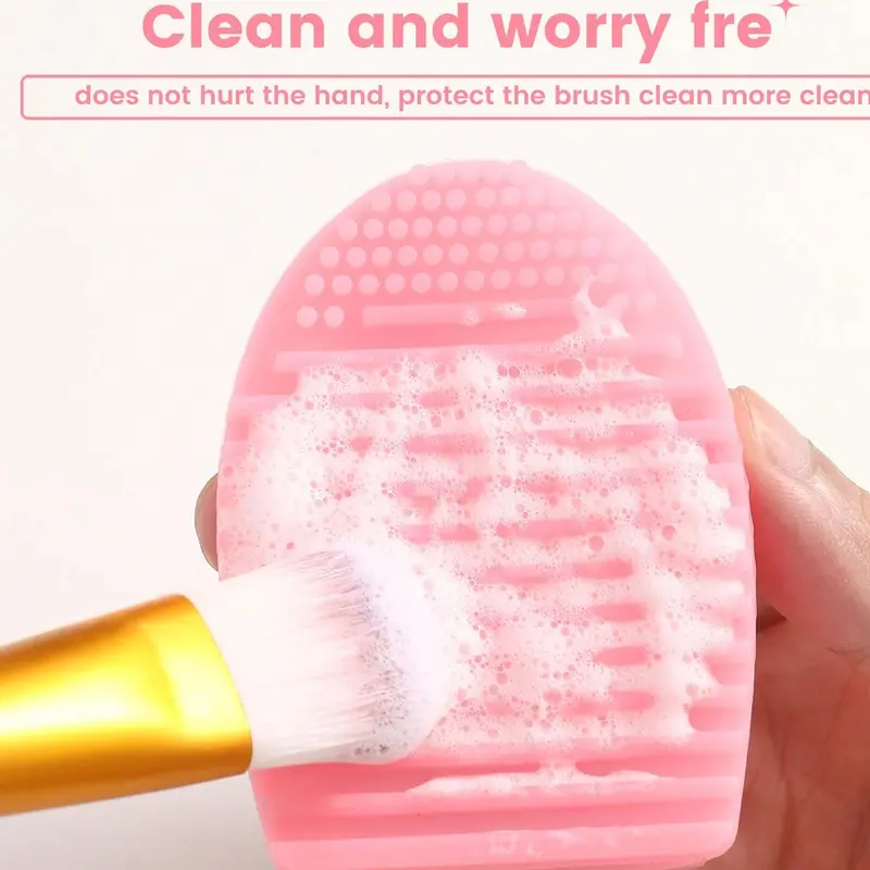 Travel Makeup Tool Set, Including 4 Blender & 3 Mini Blender & 3 Triangle Powder Puff & 6 Finger Powder Puff & 1 Headband & 1 Washing Egg & 1 Brush & 1 Bag 7