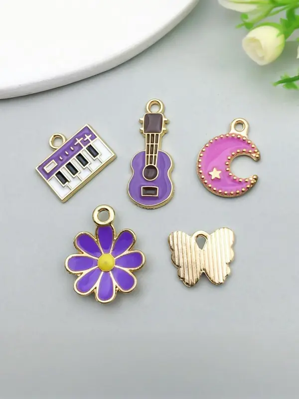 Cute Cartoon Series Pendant, 20pcs Fashionable Jewelry Making Supplies for Bracelets & Necklace, DIY Jewelry Making Accessories for Women & Girls 4