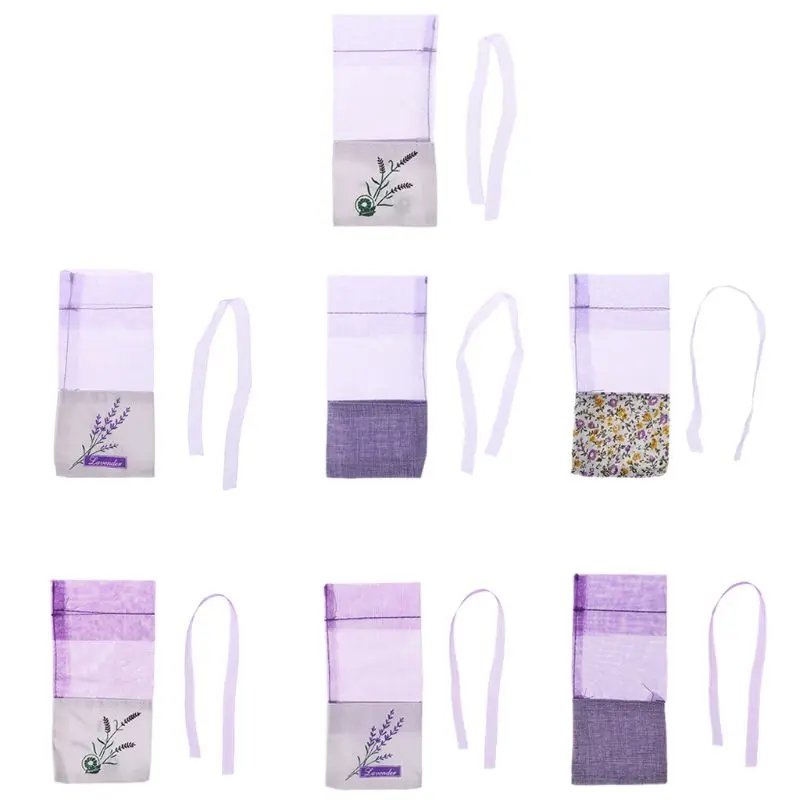 Baiy Lavender Sachet Empty Bag Mesh Stitching Beam Pocket For Storage Dry Flowers See