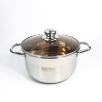 Gambar 24CM - Panci Sup Marina Bahan Stainless Steel Premium Tebal High Quality Tutup Kaca Pot Kitchenware - SP - 24 CM dari BMW Kitchenware Kota Administrasi Jakarta Barat 3 Tokopedia